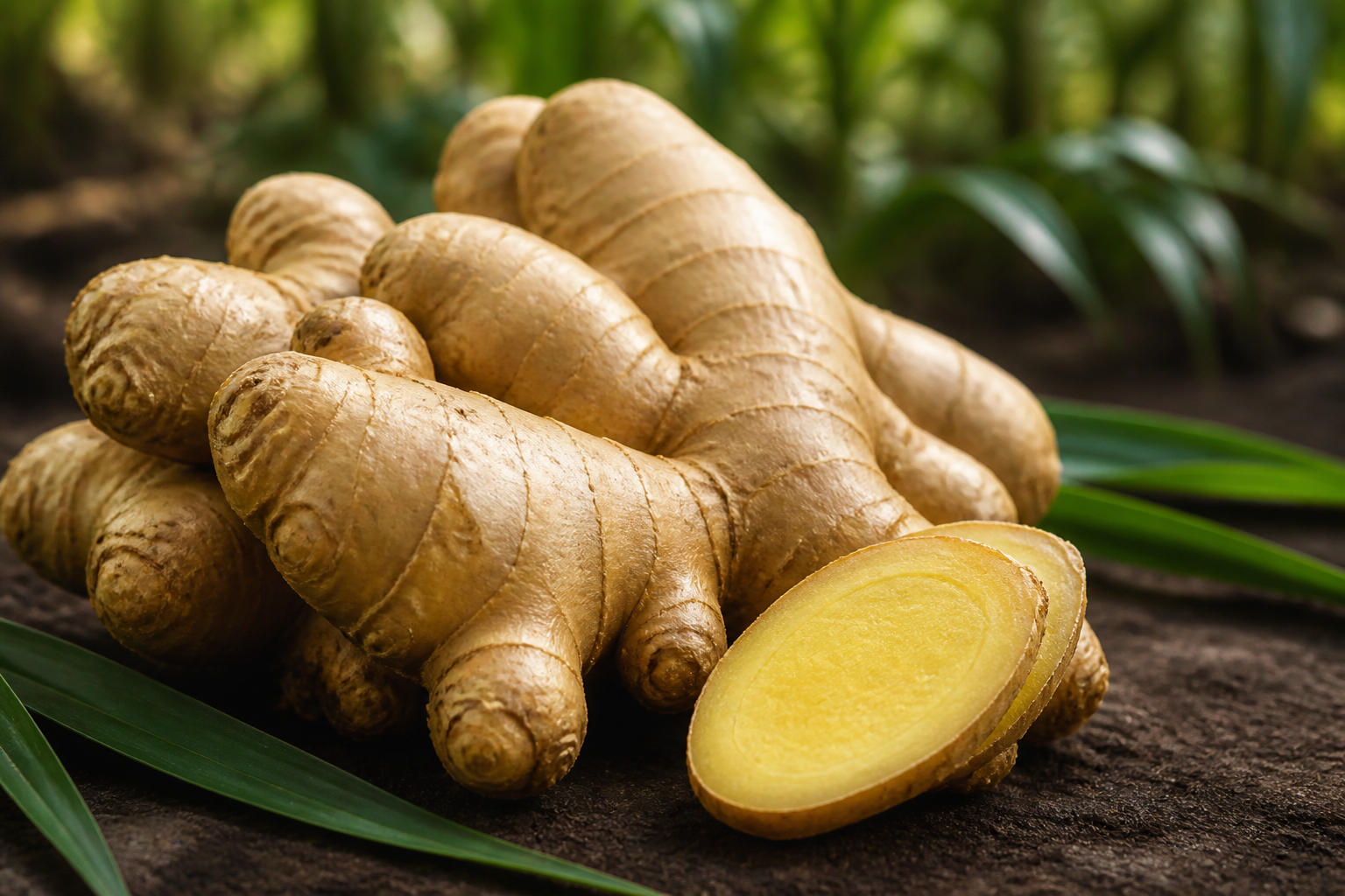 Fresh Nadia ginger rhizomes